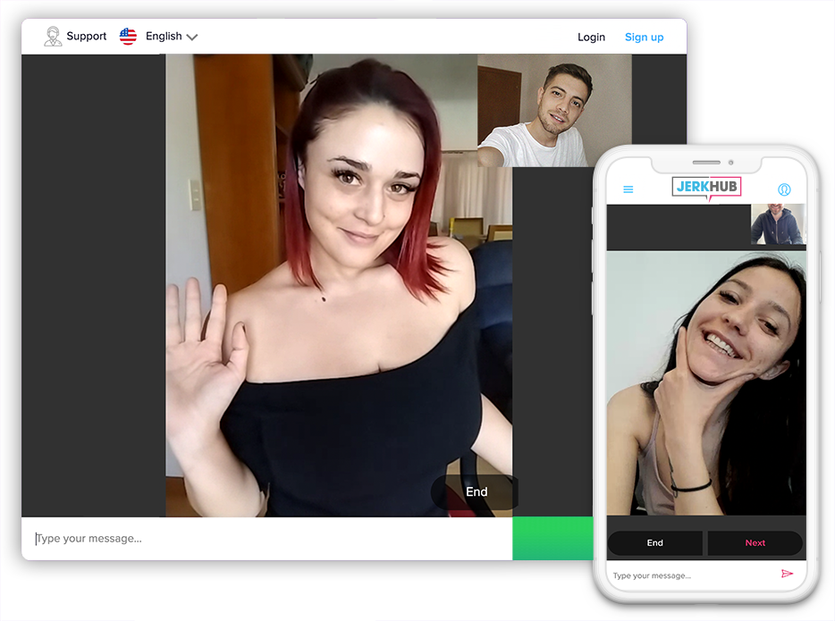 Jerk Hub Live random video chat interface preview